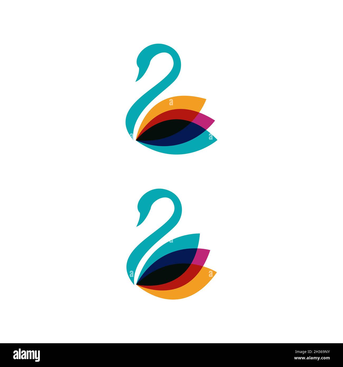 Swan icon Template vector illustration design Stock Photo - Alamy