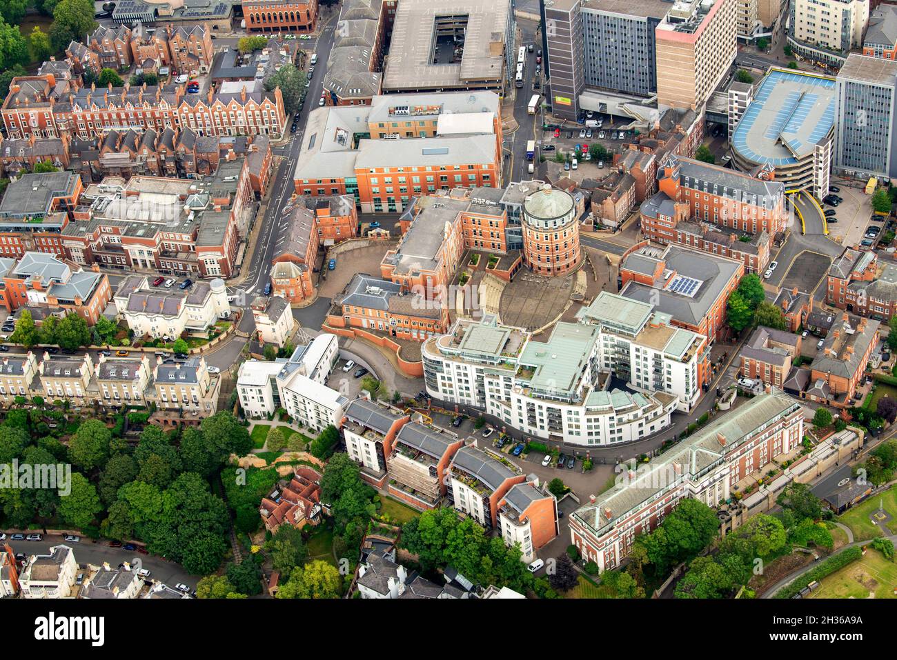 Aerial Image Of The Ropewalk Area In Nottingham City Nottinghamshire 