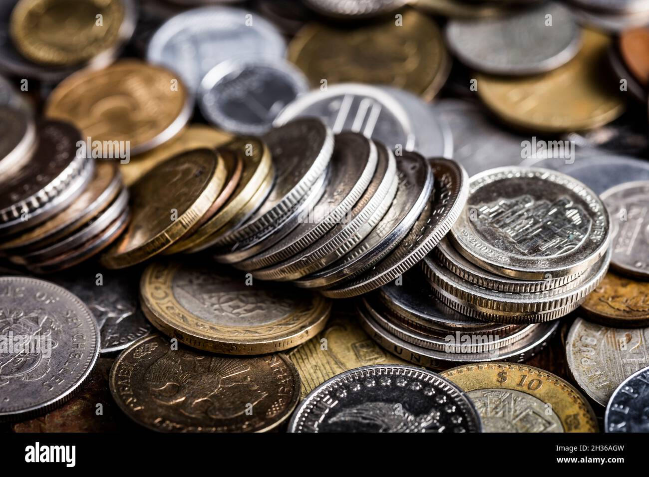 Various multi colored coins hi-res stock photography and images - Alamy