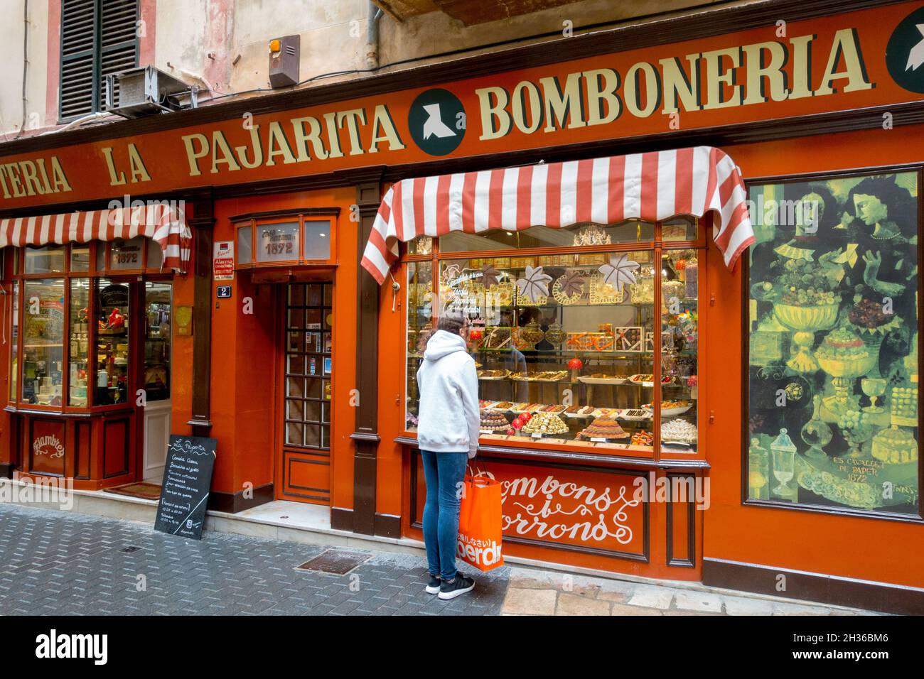 Famous sweet shop in Palma Old town Palma de Mallorca Spain Stock Photo