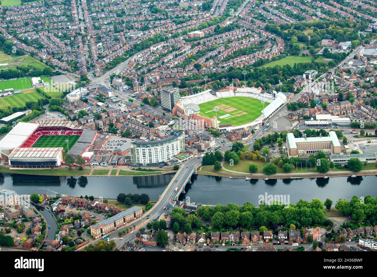 Aerial image of Trent Bridge Cricket Ground, Nottingham Nottinghamshire