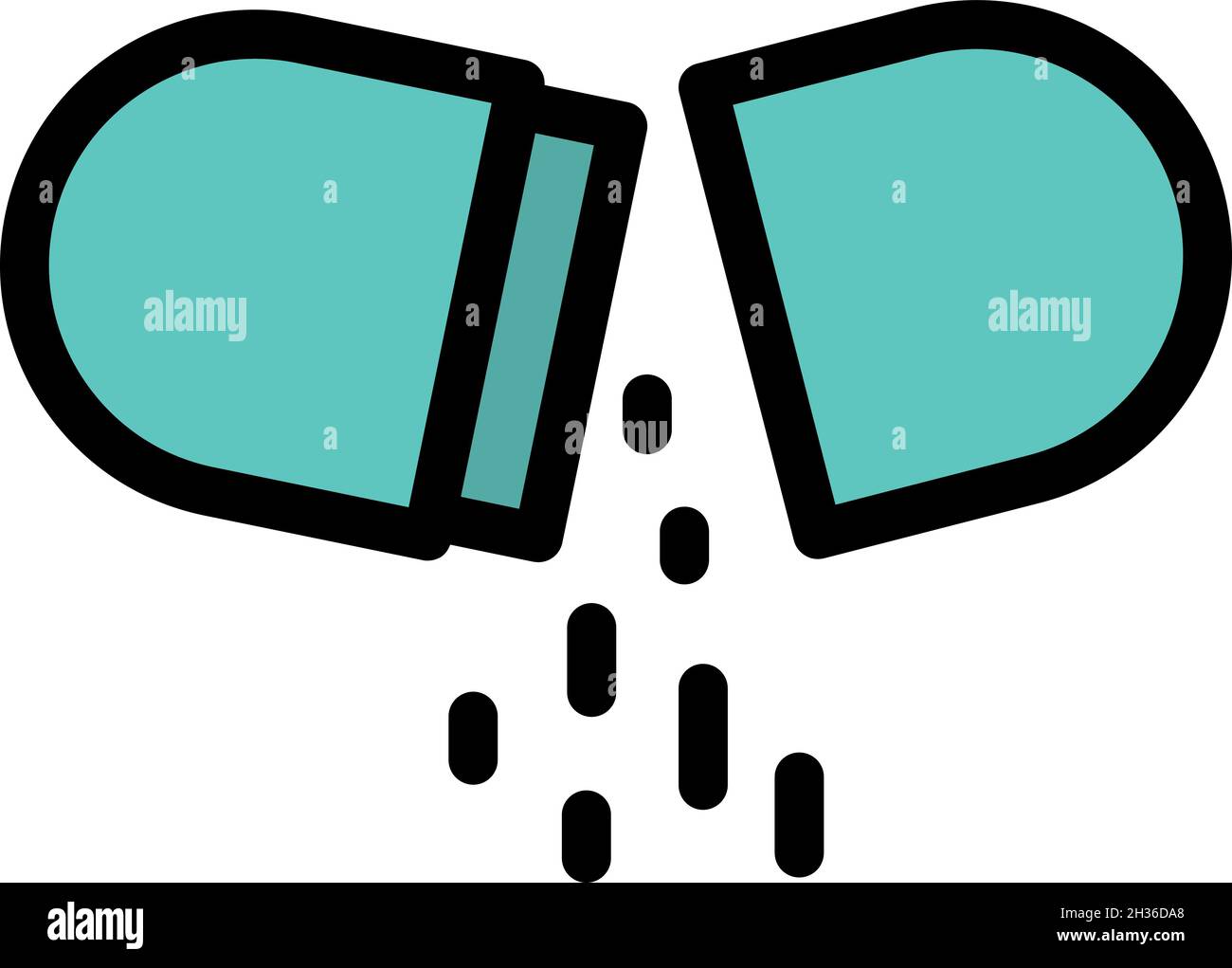 Split tablet pill capsule Stock Vector Images - Alamy