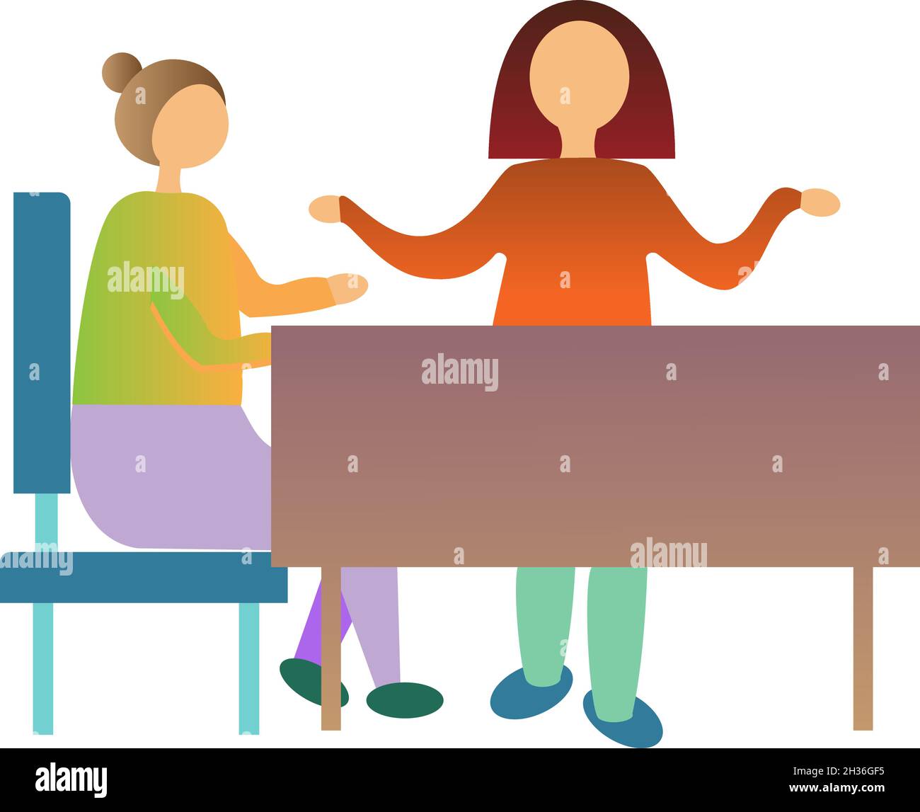 Vector woman talking business people icon on white Stock Vector Image ...