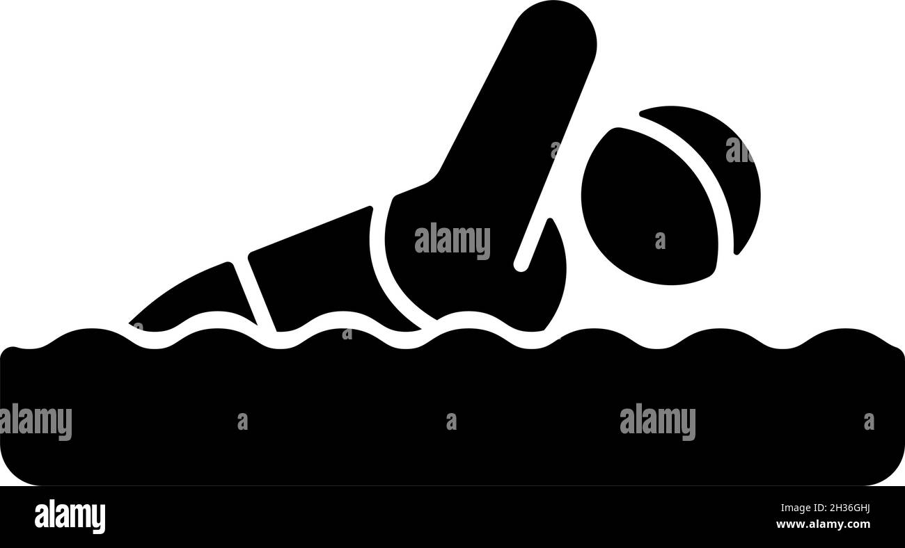 Swimming black glyph icon Stock Vector Image & Art - Alamy
