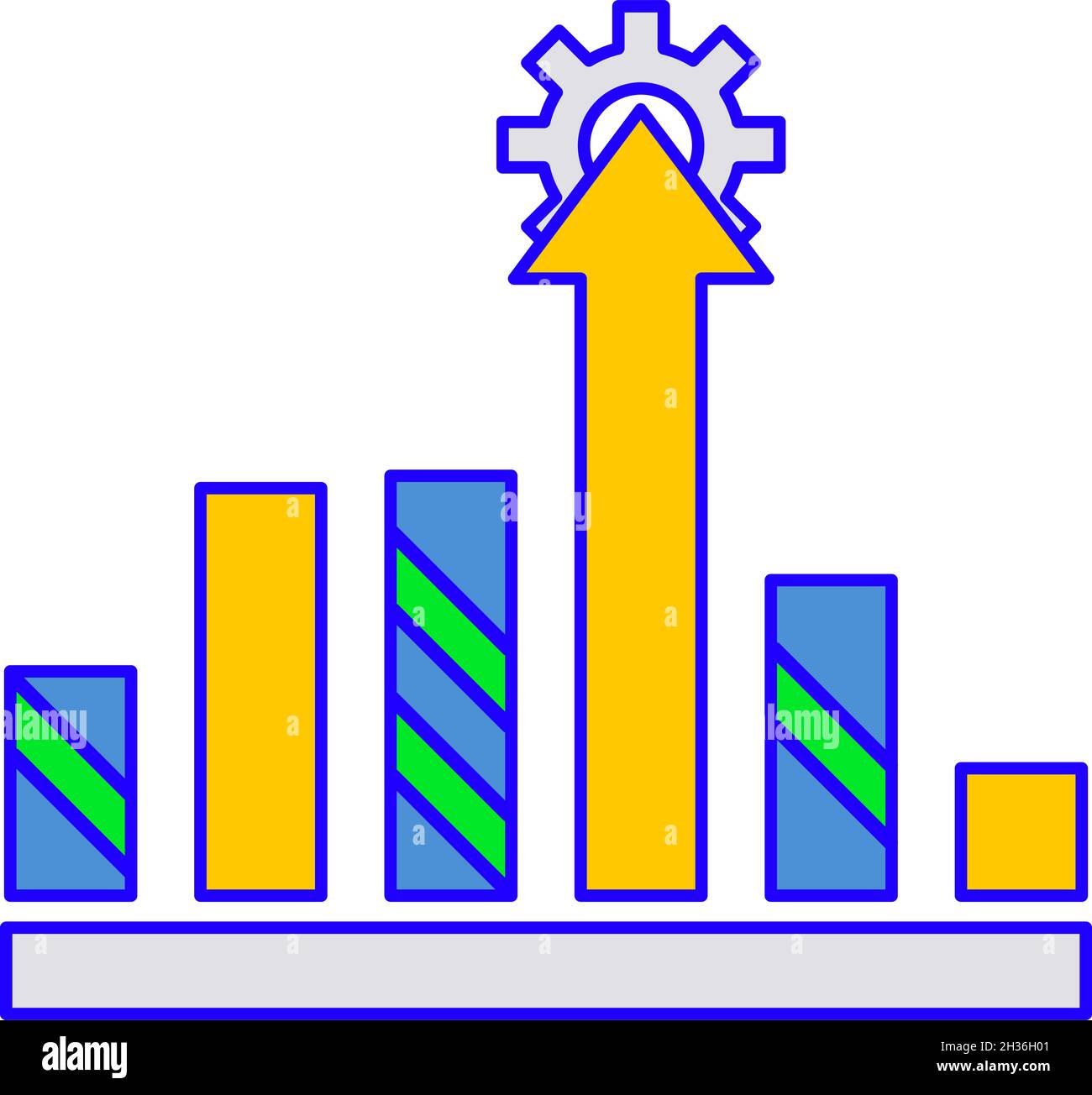 Advertising analytics in charts icon flat vector Stock Vector Image ...