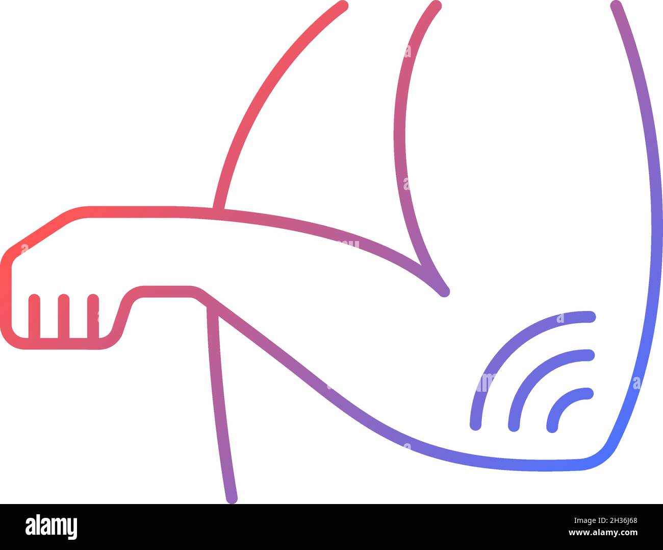 Elbow rheumatism gradient linear vector icon Stock Vector