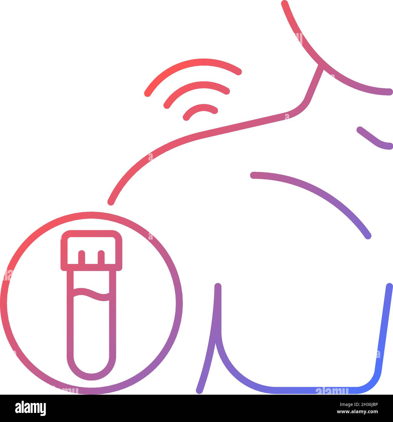 Rheumatism blood tests gradient linear vector icon Stock Vector
