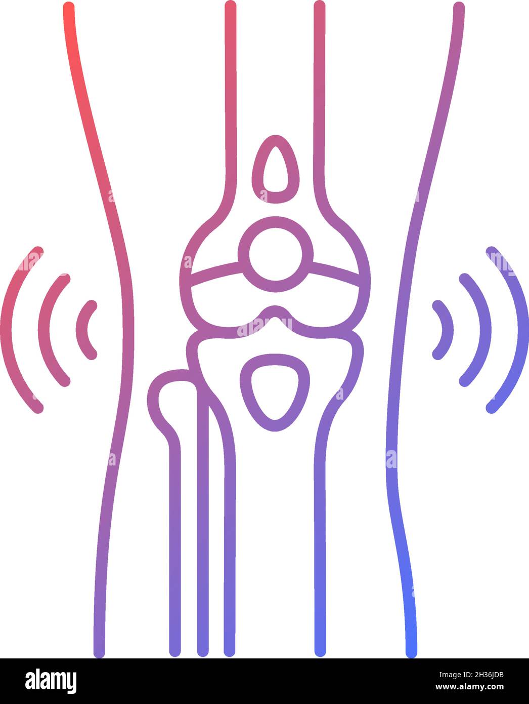 Bursitis gradient linear vector icon Stock Vector