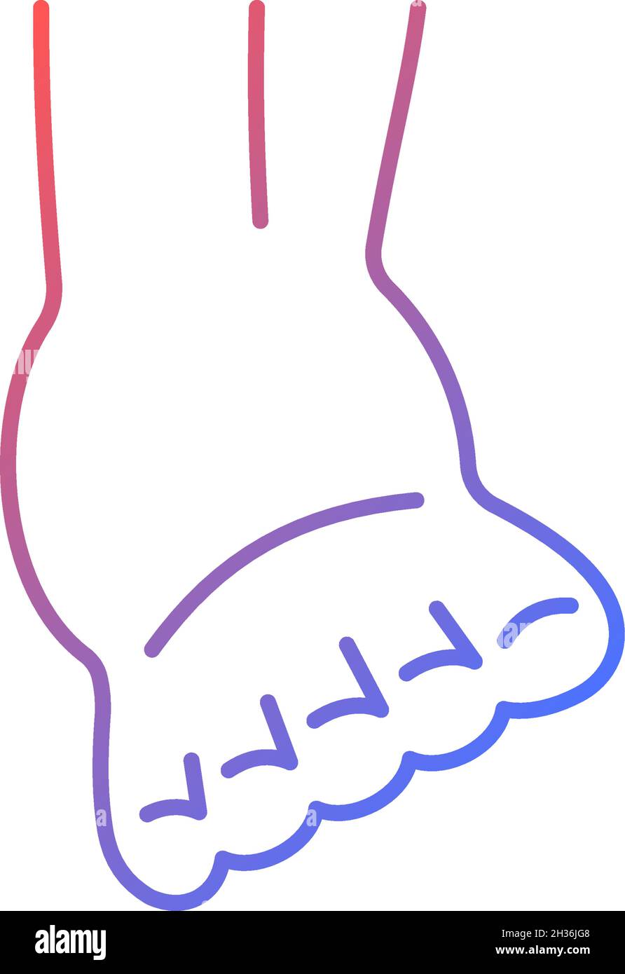 Joint sprain gradient linear vector icon Stock Vector