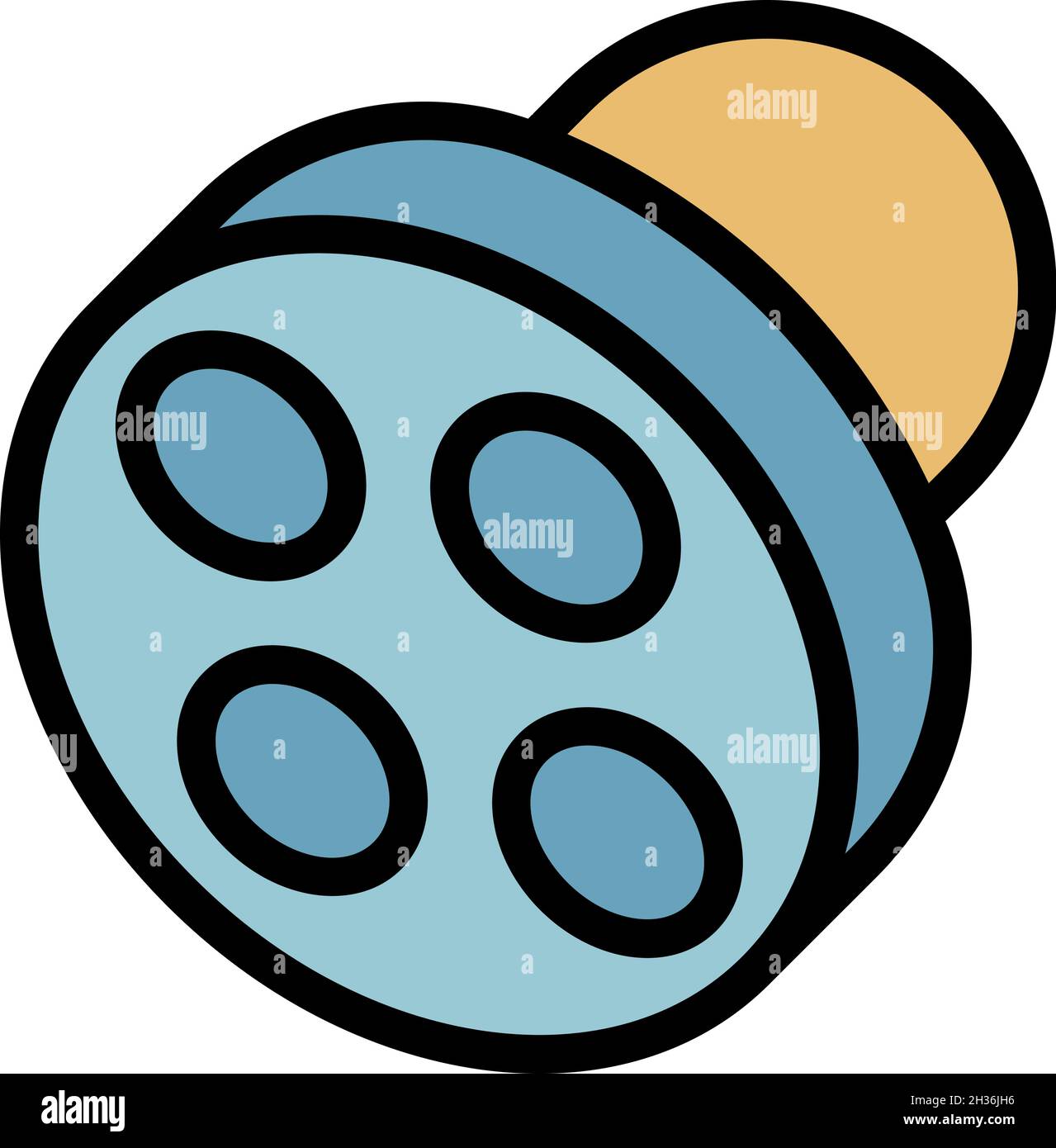 Surgical light lamp icon. Outline surgical light lamp vector icon color flat isolated Stock Vector