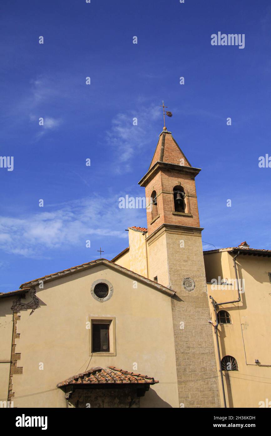 Church of San Giovanni Battista della Calza near Porta Romana in  Renaissance architecture with small bell tower and blue sky background  Stock Photo - Alamy