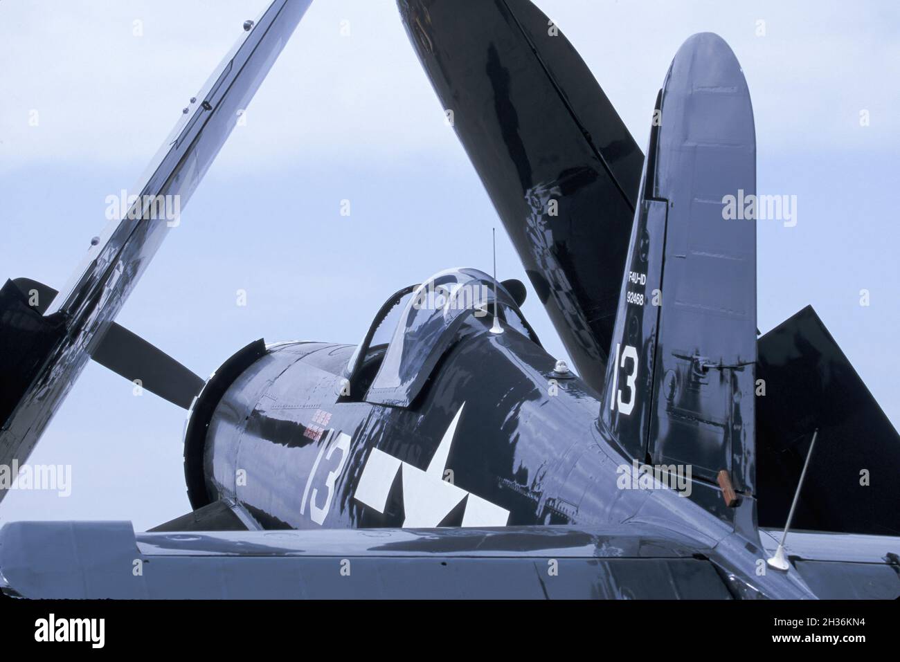 FG-1D Corsair with wings folded Stock Photo