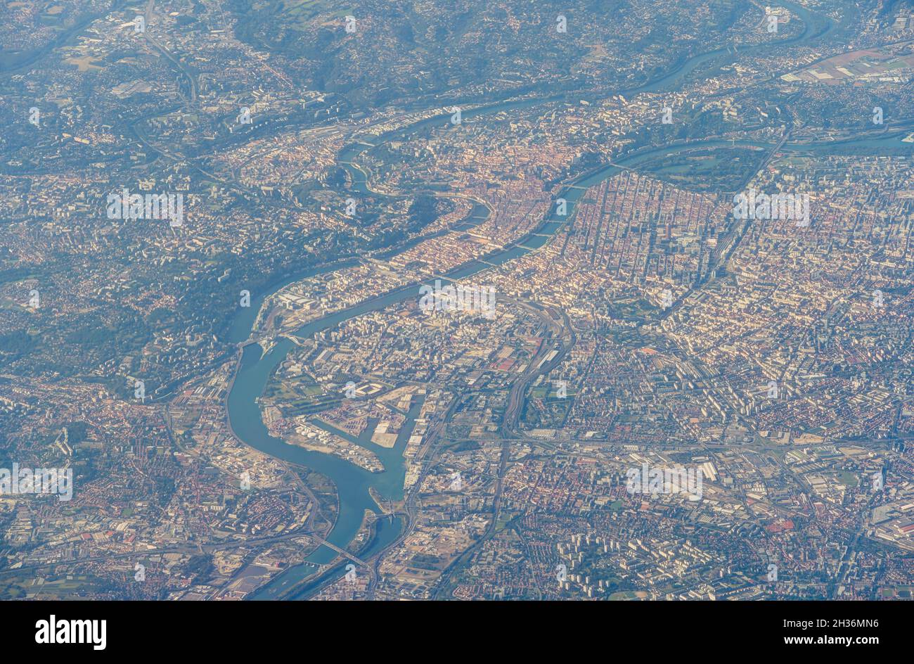 Lyon from above, France Stock Photo