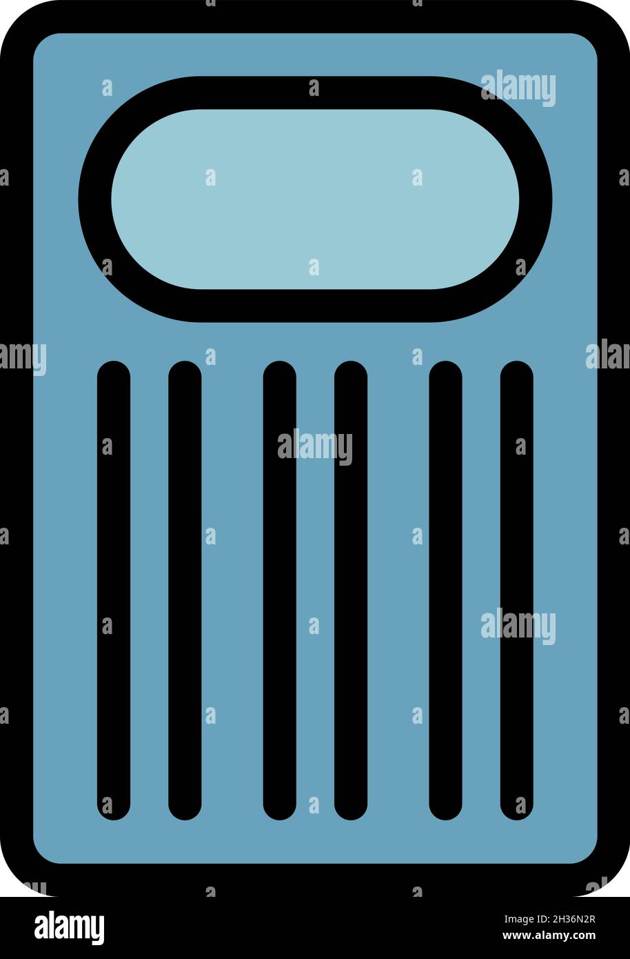 Orthopedic float bed icon. Outline orthopedic float bed vector icon color flat isolated Stock Vector