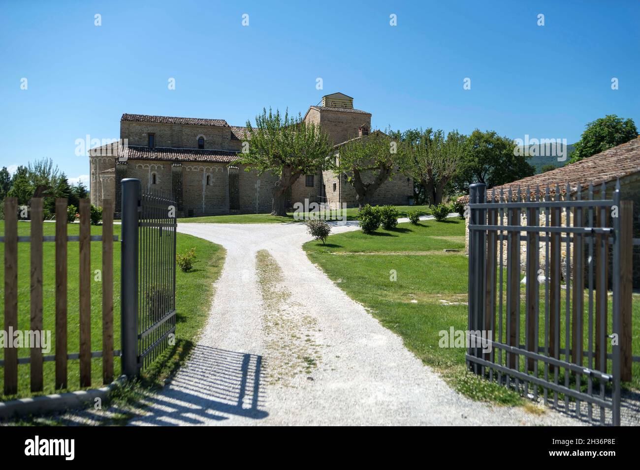 Abazzia di Sant'Urbano Abbey XIII century, Apiro, Marche, Italy, Europe Stock Photo