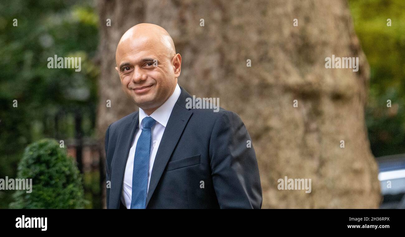 London, UK. 26th Oct, 2021. Cabinet Ministers in Downing Street, Sajid Javid, Health Secretary Credit: Ian Davidson/Alamy Live News Stock Photo