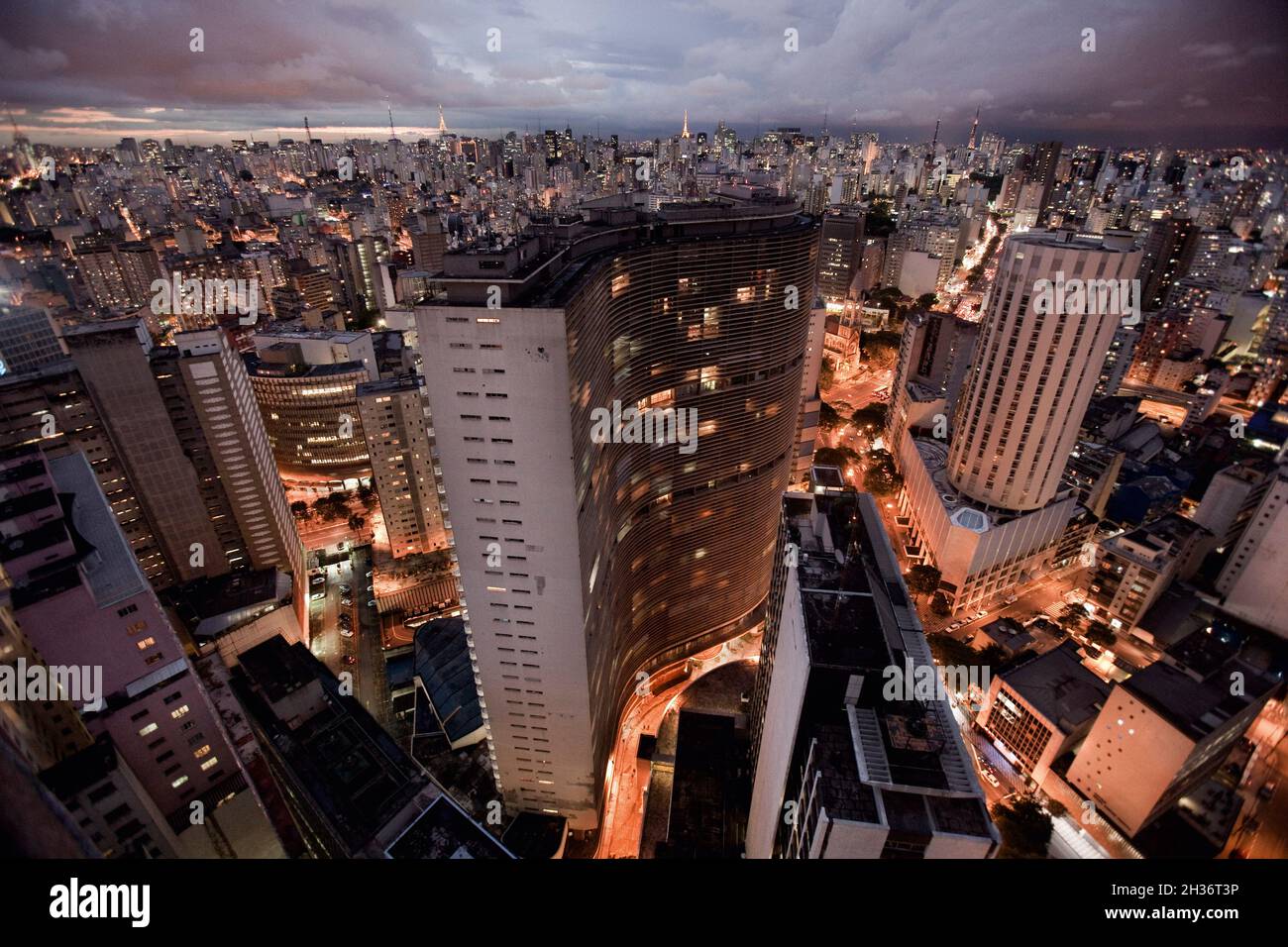 SAO PAULO BRAZIL CITY AERIAL VIEW. Copan building. High quality photo ...