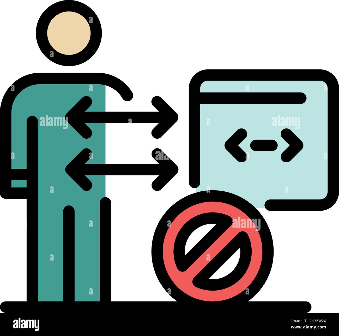 App developer icon. Outline app developer vector icon color flat isolated Stock Vector