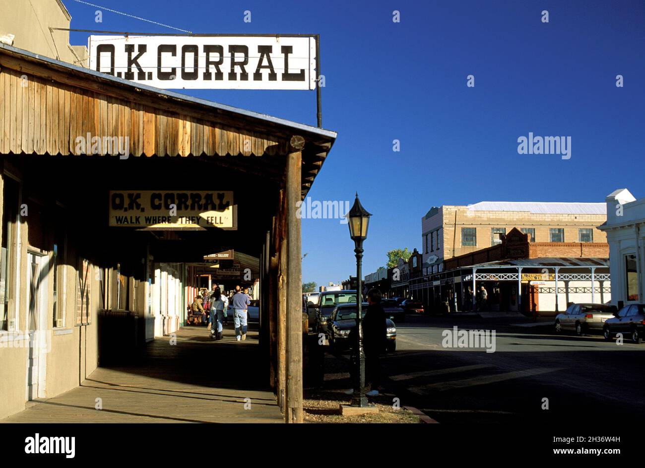 USA, ARIZONA, TOMBSTONE . THE OK CORRAL, THE OUTSIDE Stock Photo