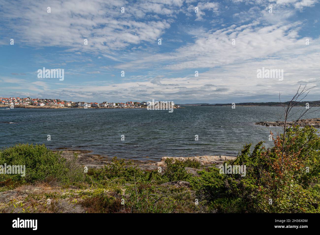 Picture of Swedish west coast. Gothenburg archipelago. Rocky coastline. Stones on ...