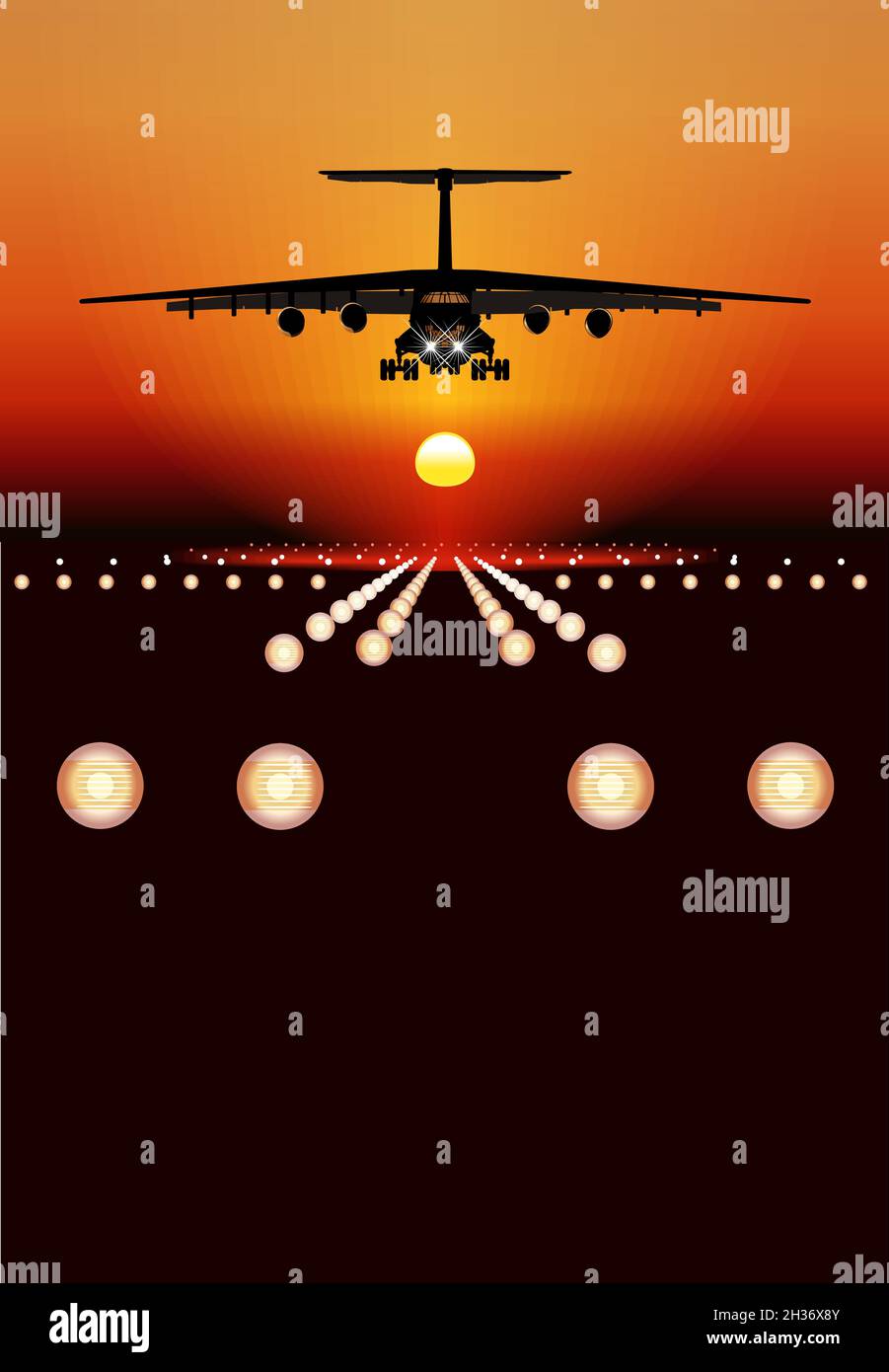 cargo airplane. Available EPS-8 vector format separated by groups and layers for easy edit Stock Vector