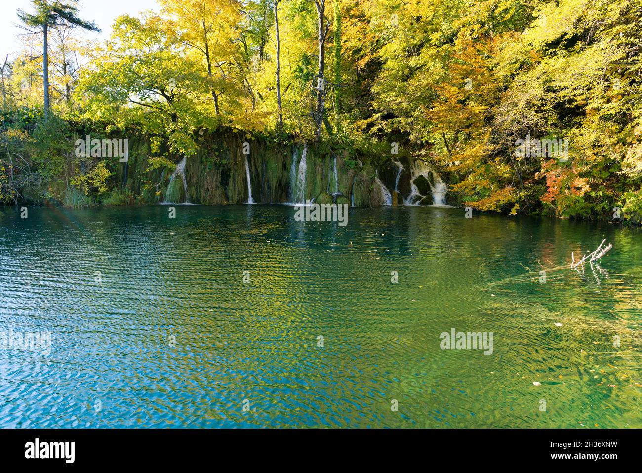 Plitvice lakes of Croatia national park, autumn Stock Photo
