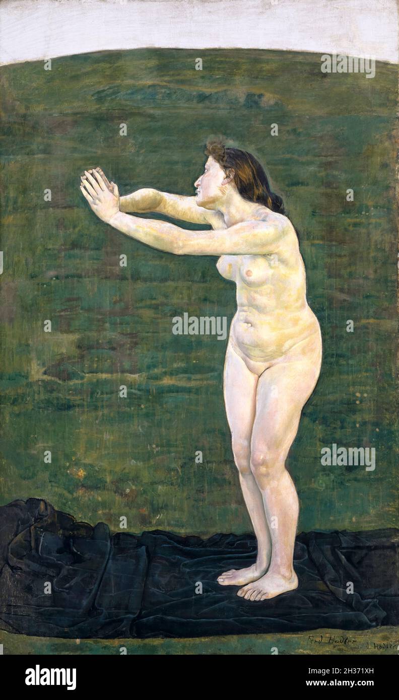 Ferdinand Hodler, Communion with Infinity, painting, 1892 Stock Photo