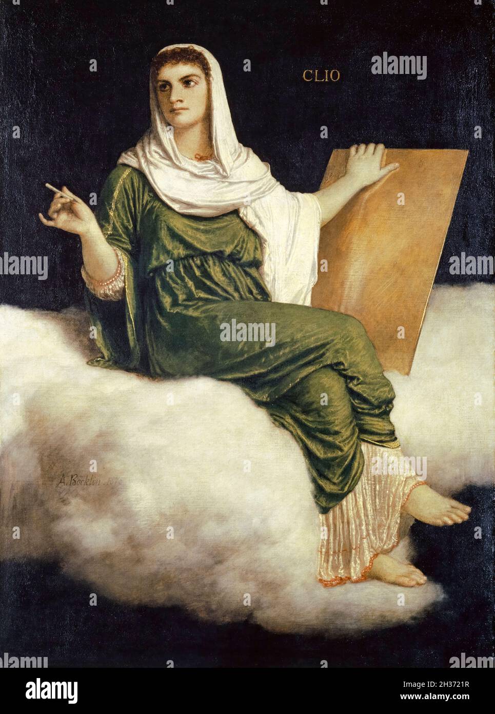 Arnold Bocklin, The Muse: Clio, painting, 1875 Stock Photo