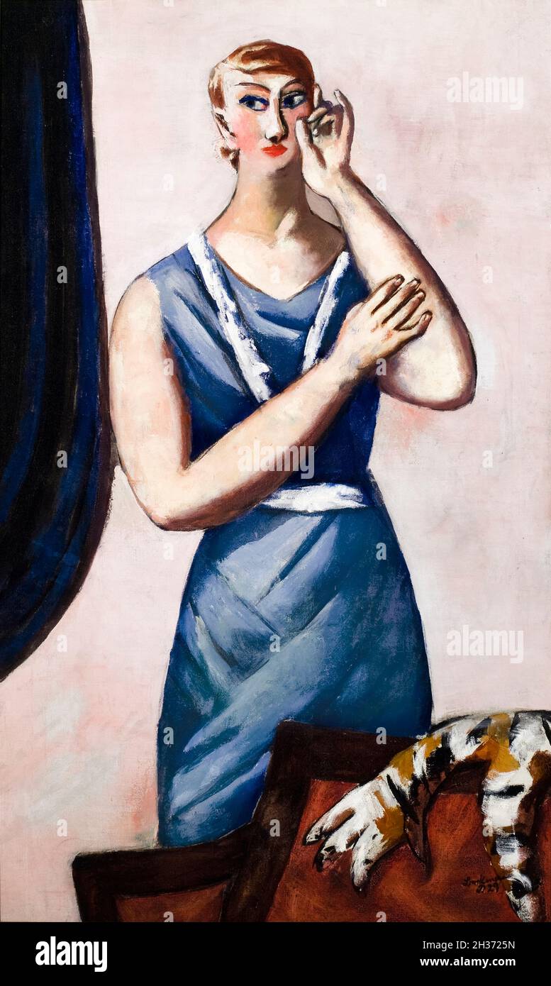 Valentine Tessier (1892-1981), French actress, portrait painting by Max Beckmann, 1929-1930 Stock Photo