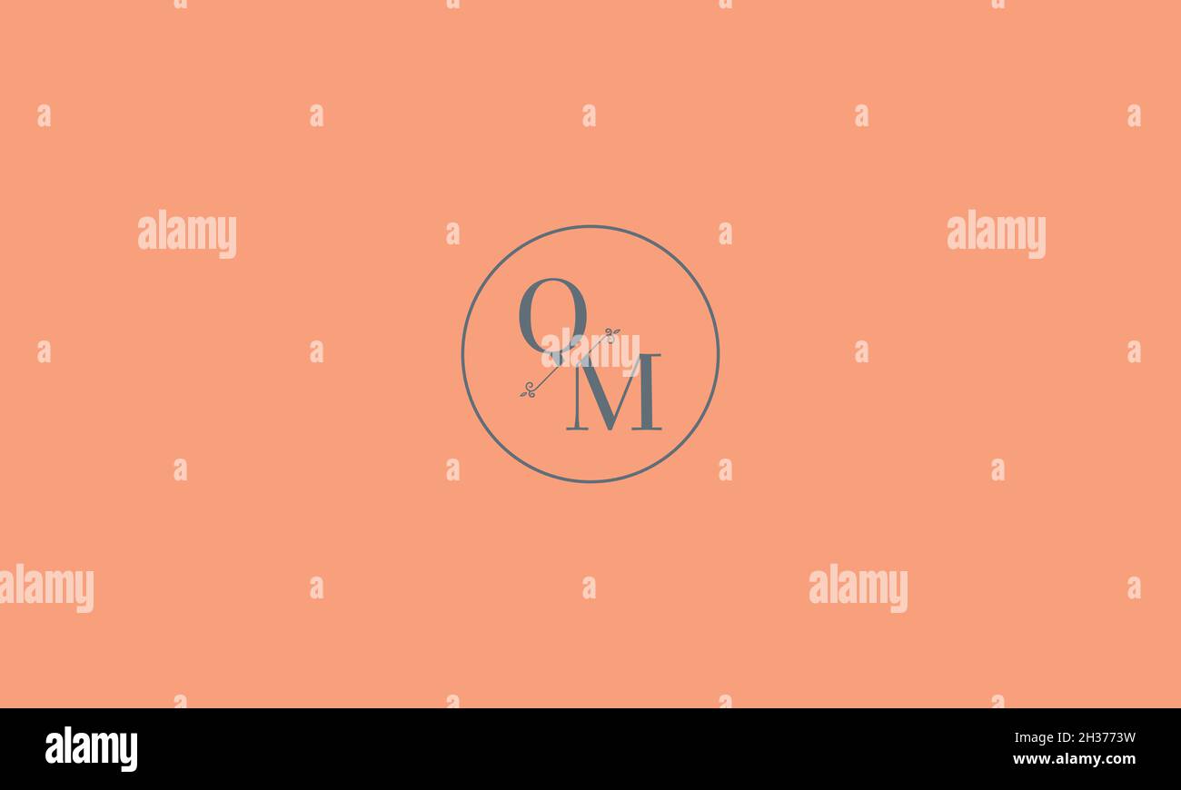 LETTERS QM LOGO DESIGN WITH NEGATIVE SPACE EFFECT FOR ILLUSTRATION USE ...
