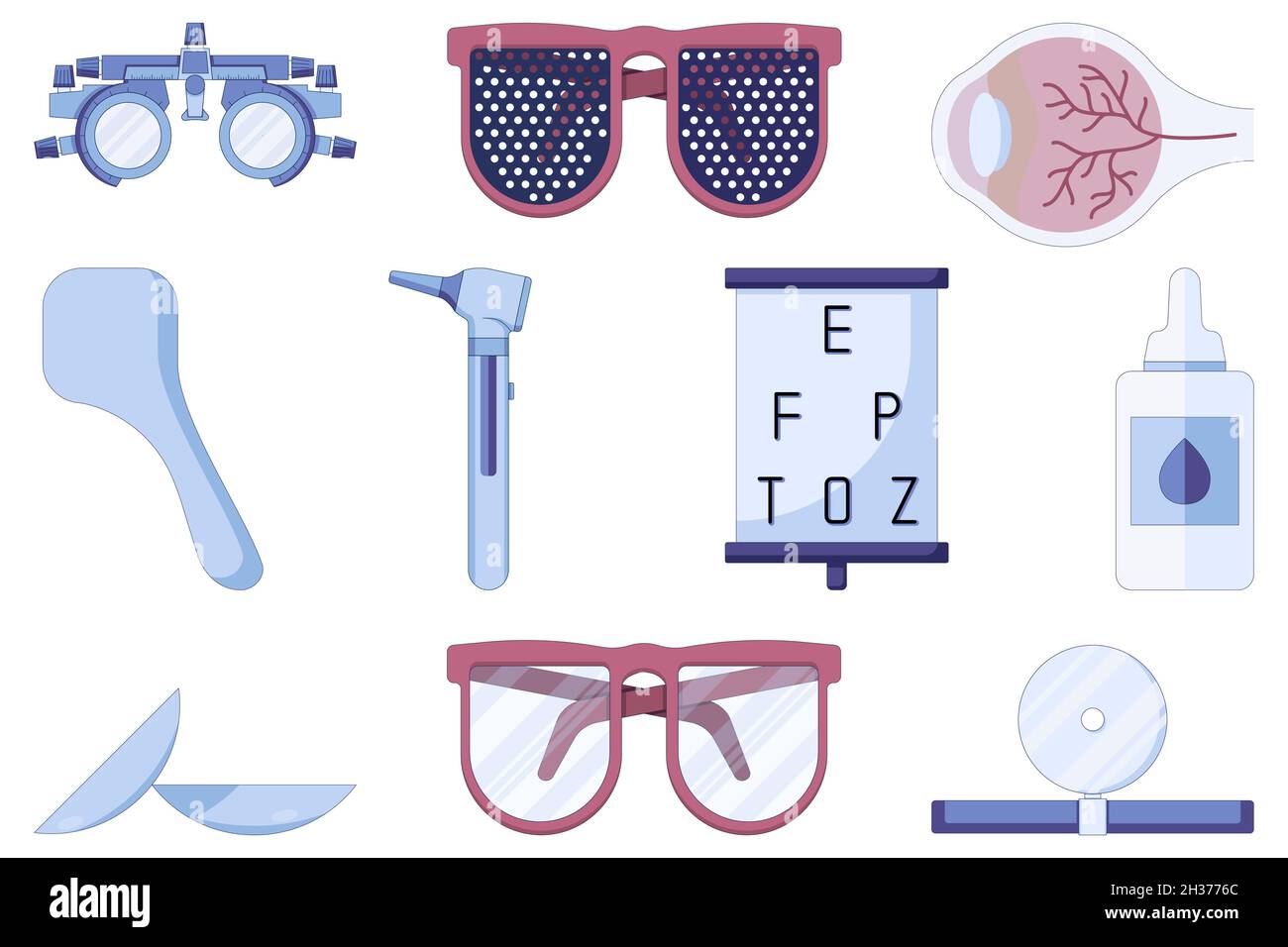 Equipment in eye clinic Stock Vector Images - Alamy