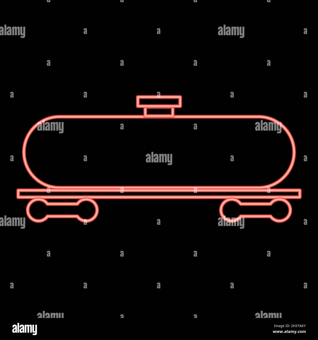 Neon cistern red color vector illustration flat style light image Stock Vector