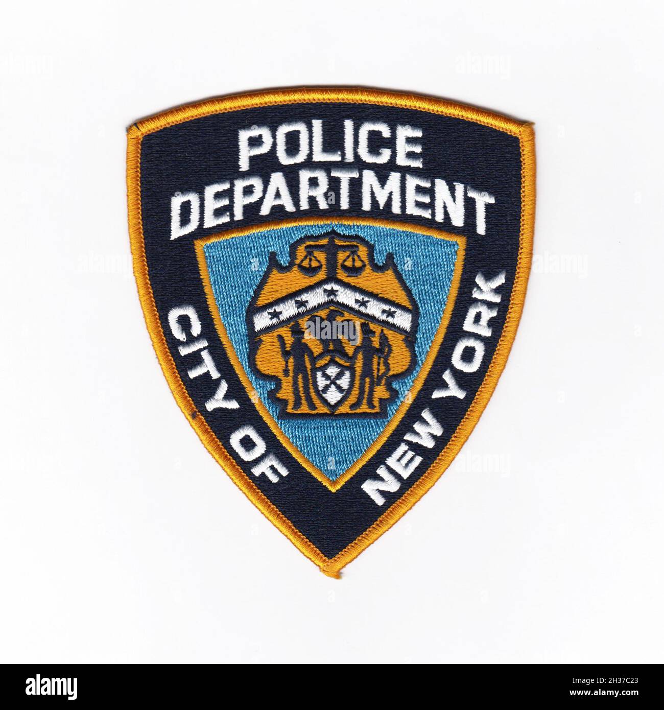 US police department patch isolated with white background Stock