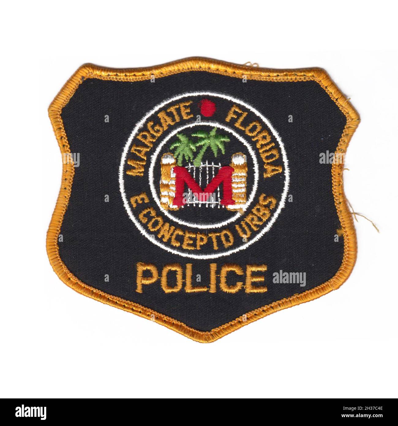 US police department patch isolated with white background Stock Photo -  Alamy