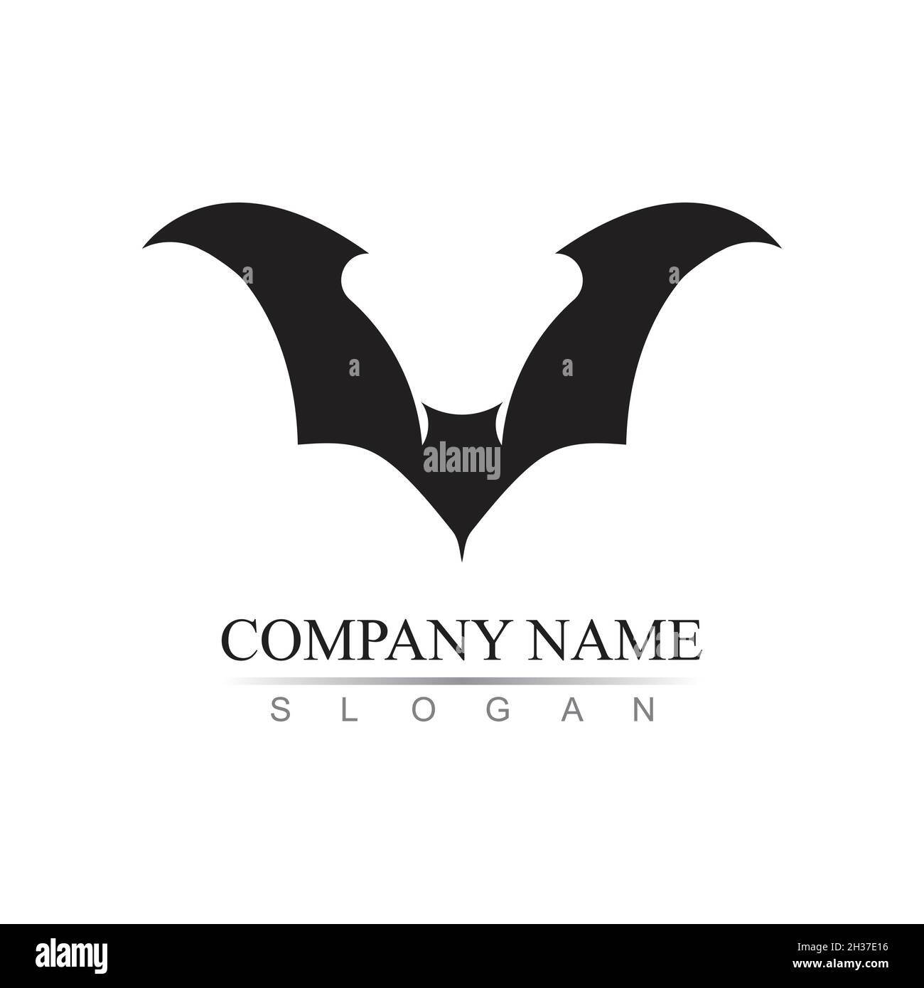 bat vector icon logo template illustration design Stock Vector