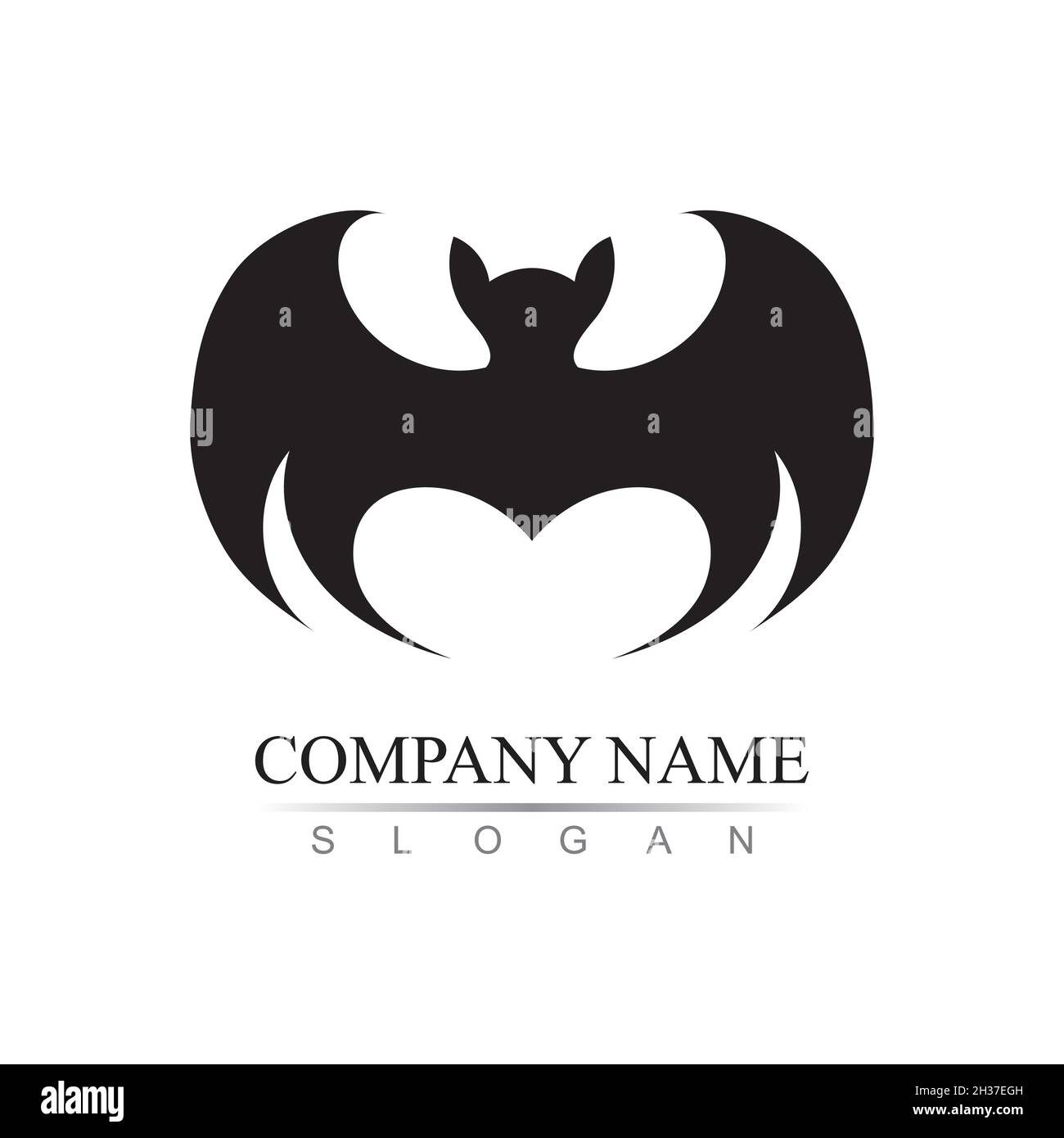 bat vector icon logo template illustration design Stock Vector