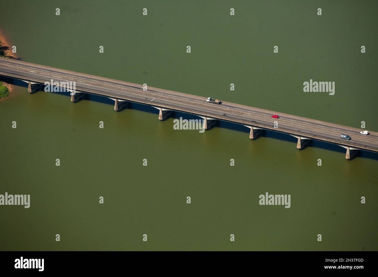 Aerial view of road and highway - bridge Stock Photo - Alamy