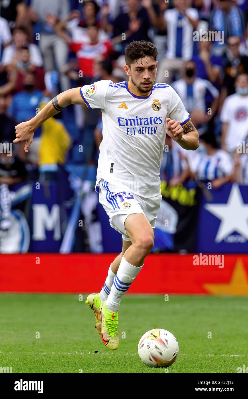 BARCELONA - OCT 3: Fede Valverde In Action During The La Liga Match ...