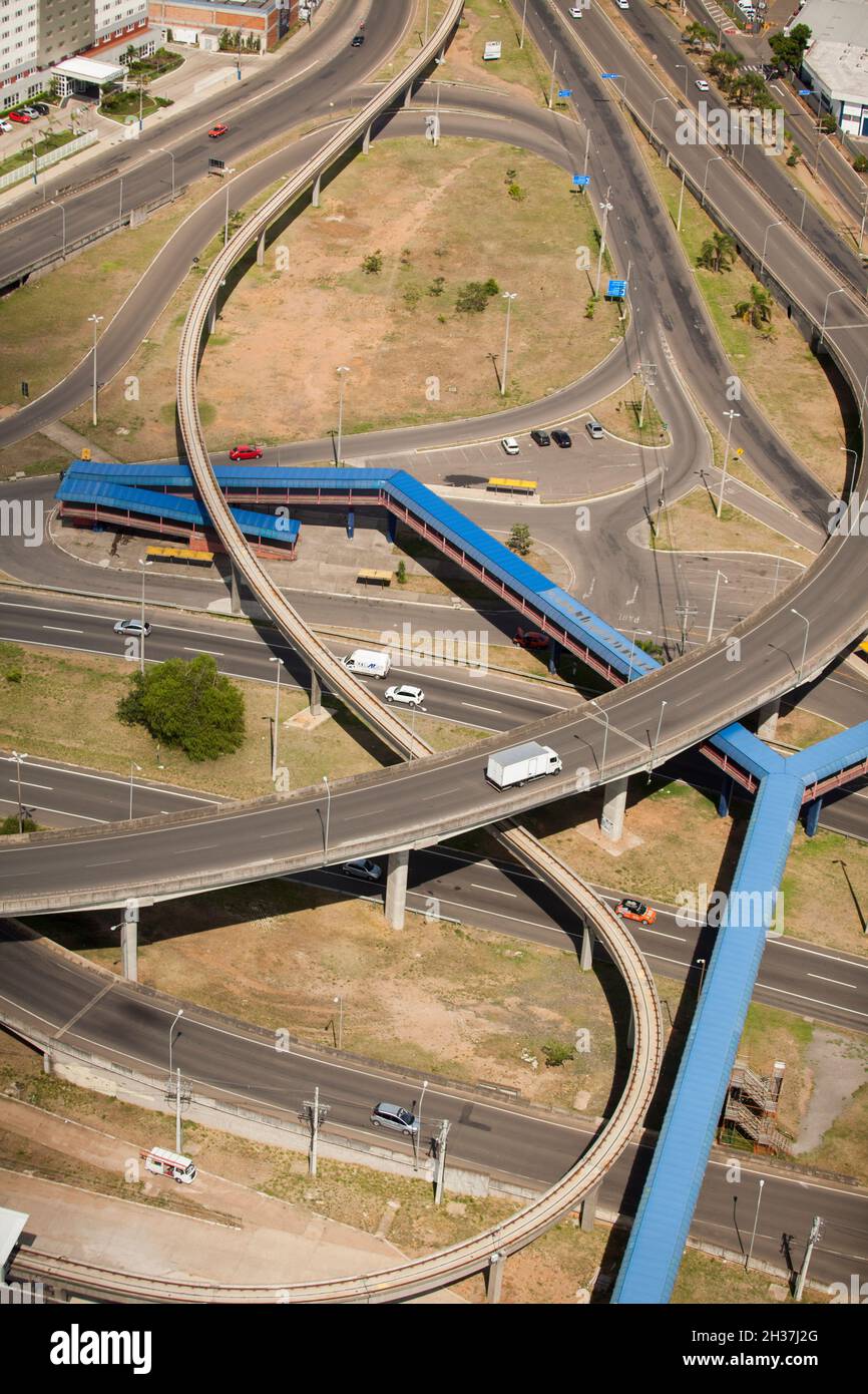 Aerial view of road and highway - bridge Stock Photo - Alamy