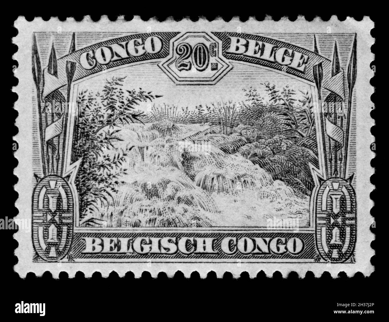 Stamp print in Congo, Belgian Congo Stock Photo Alamy