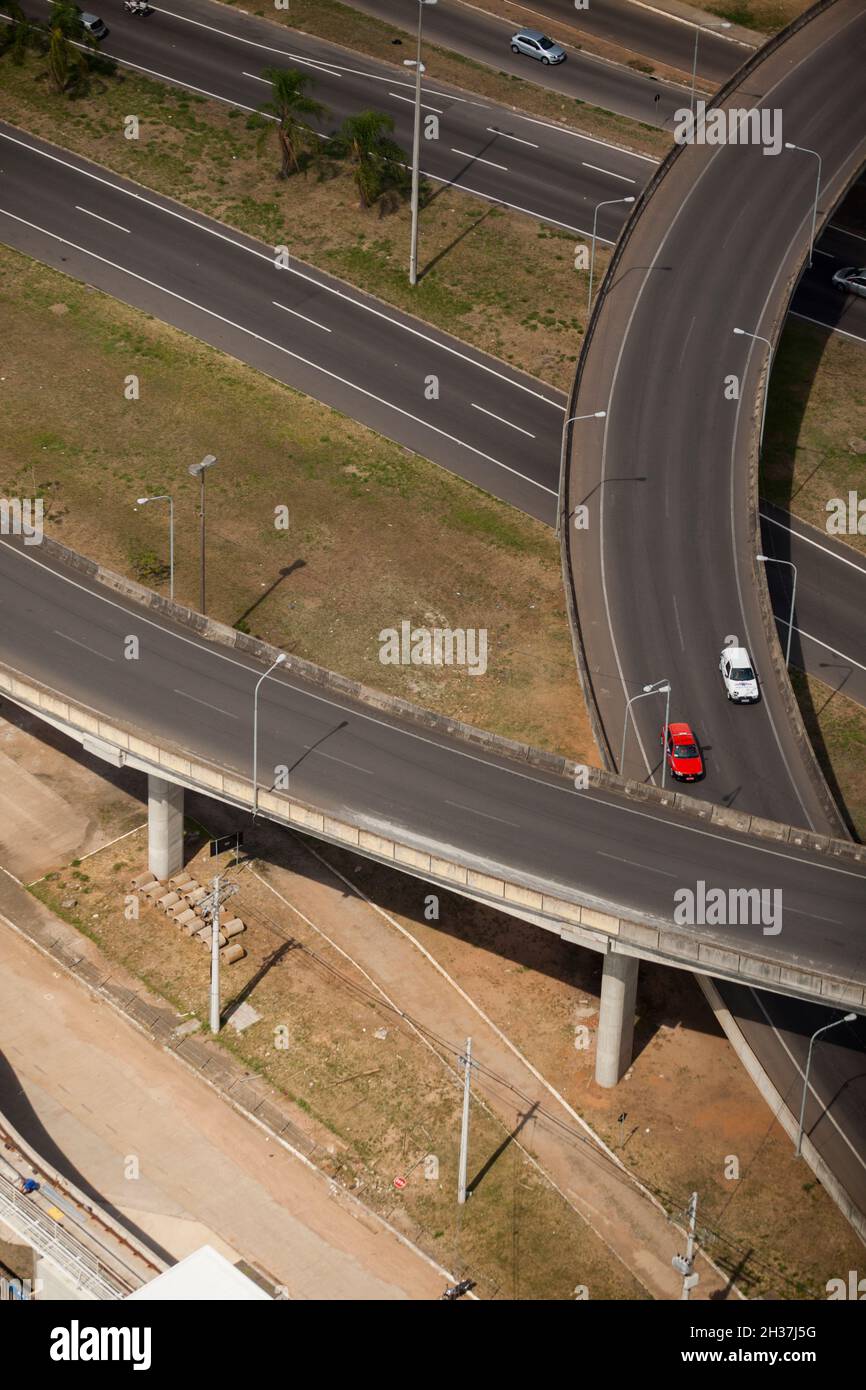 Aerial view of road and highway - bridge Stock Photo - Alamy