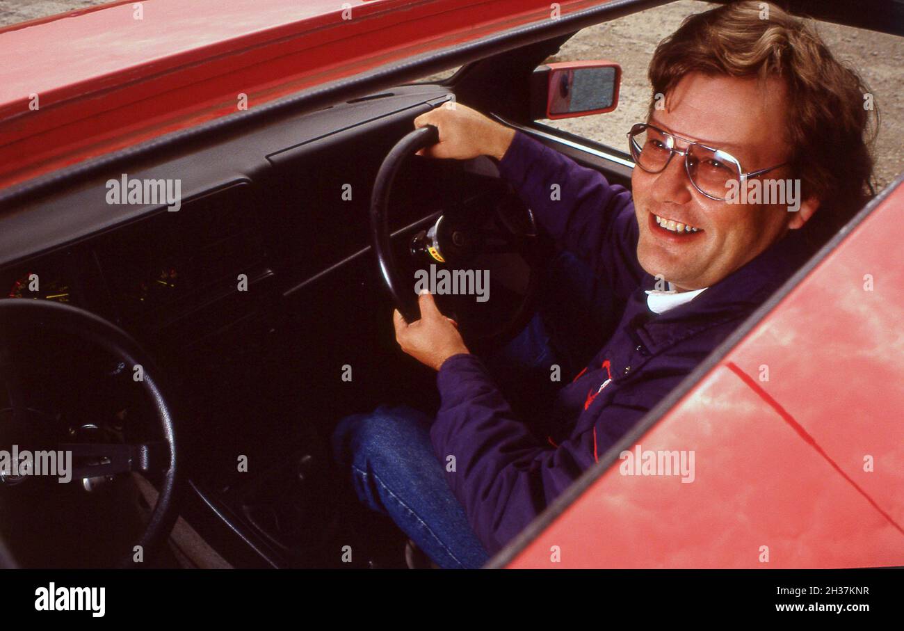 Lancia Advance Drivers course with Pentti Airikkala 8/1990 Stock Photo