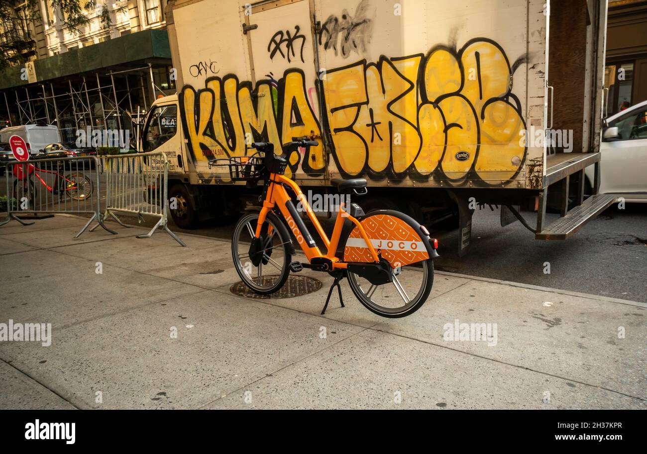 A Joco ebikes in Chelsea in New York on Friday, October 15, 2021