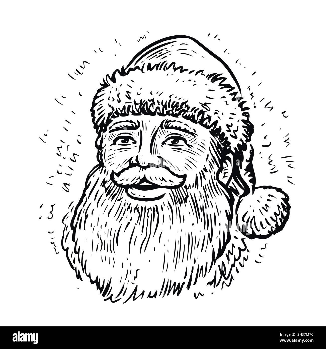 Santa Claus Face Realistic Drawing - Drawing Skill-saigonsouth.com.vn