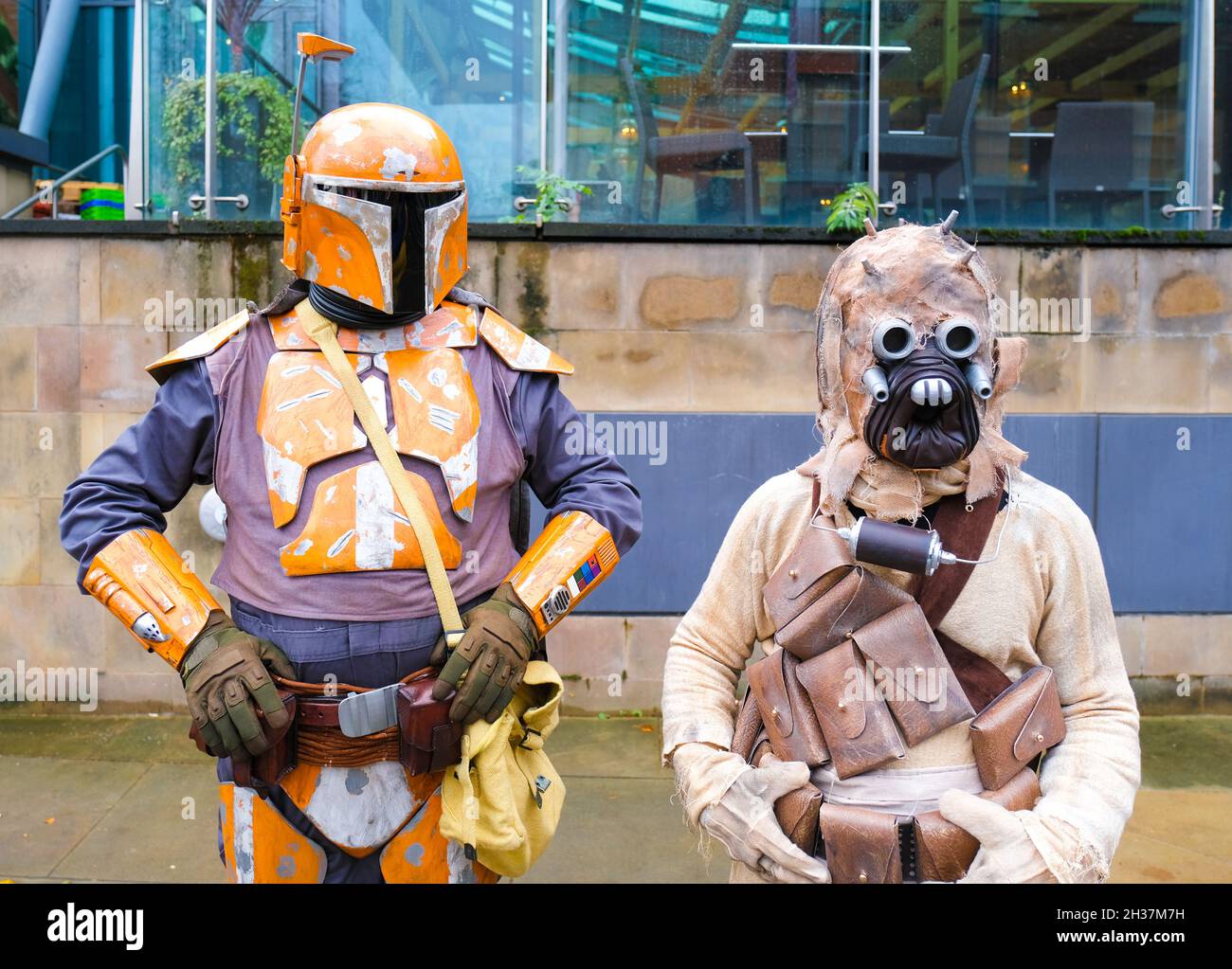 Contributors to the Out of This World Festival in Sheffield, featuring characters from Halloween, SciFi and Comic Books. Stock Photo