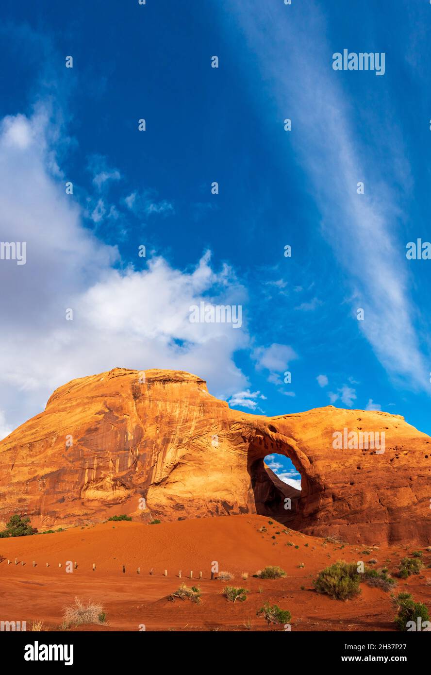 Ear of the Wind Rock Formation Located in Monument Valley, Arizona