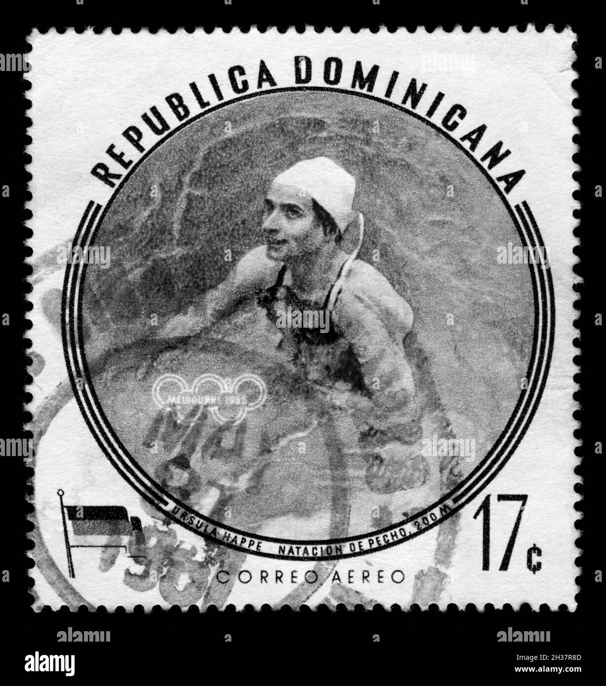 Stamp print in Dominican Republic,sport Stock Photo
