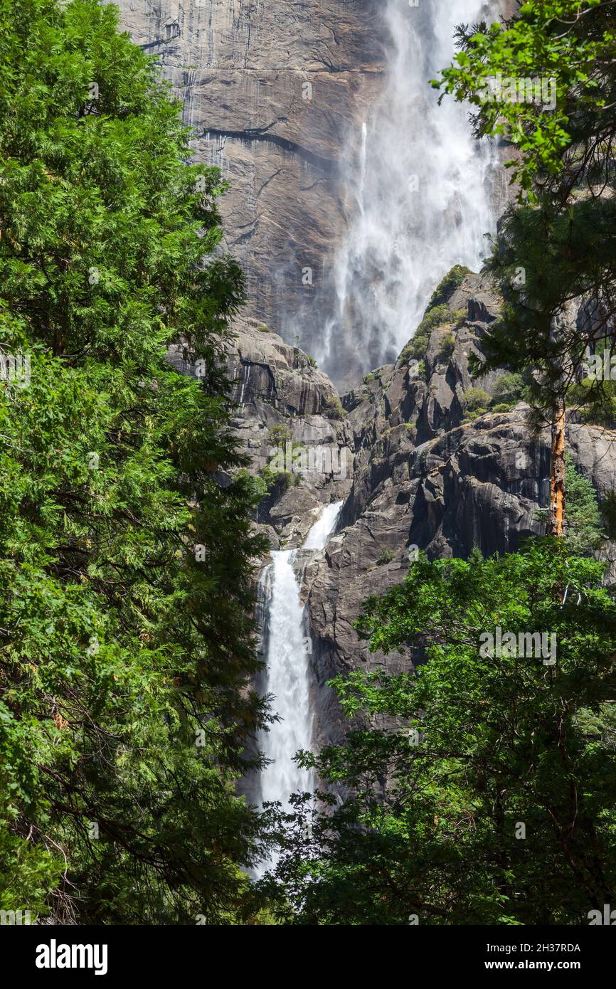 Yosemite Waterfalls on a beautiful summer's day Stock Photo