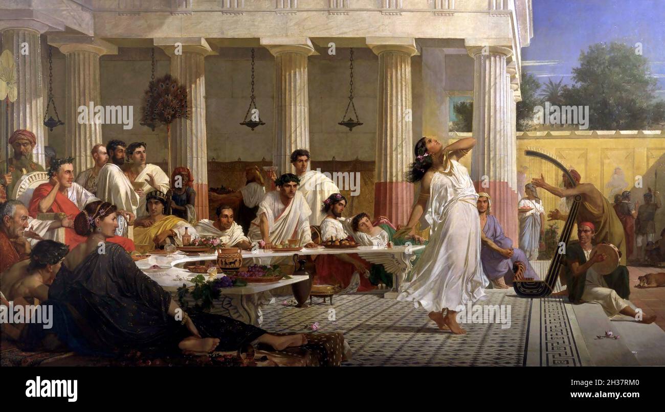 Herod's Birthday Feast by Edward Armitage (1817-1896), oil on canvas, 1868 Stock Photo