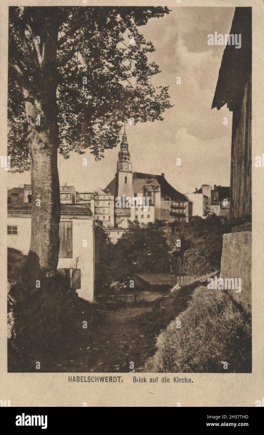 Kirche in Habelschwerdt, Schlesien, Deutschland, heute Bystrzyca Klodzka, eine Stadt in der Kirche in Habelschwerdt, Schlesien, Deutschland, heute Bystrzyca Klodzka, eine Stadt in der